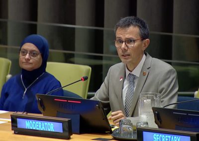 Dr Javier Yugueros (WOAH) in a United Nations meeting.