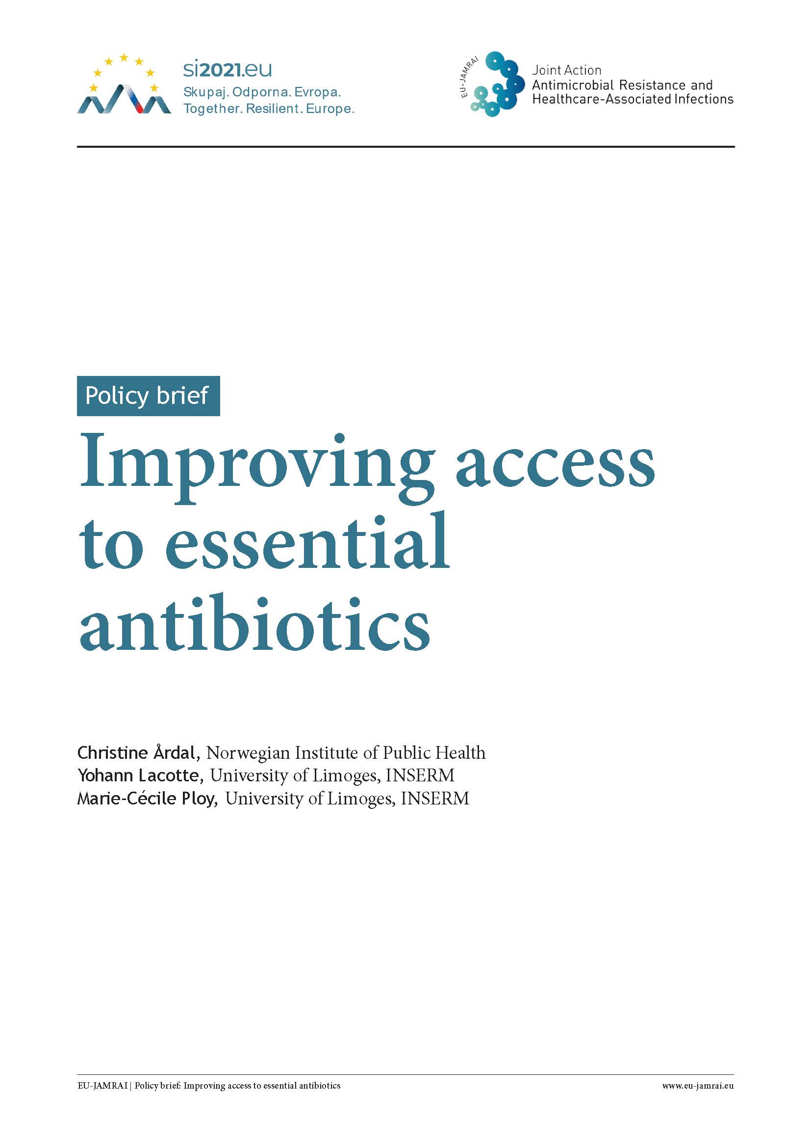 Improving access to essential antibiotics 