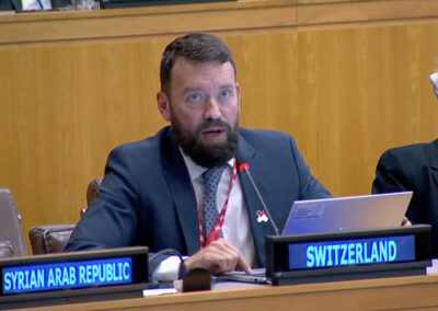 Swiss representative at the High Level Meeting on AMR of the UNGA 2024.