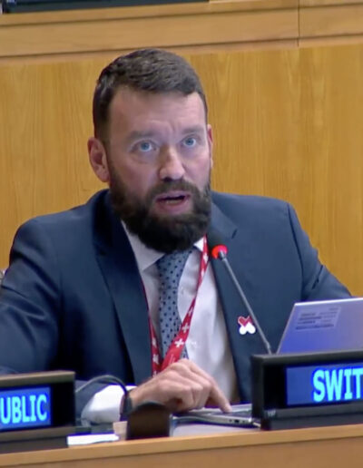 Swiss representative at the High Level Meeting on AMR of the UNGA 2024.