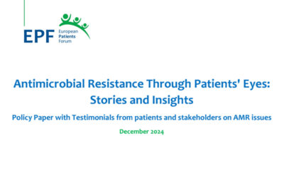 EU-JAMRAI 2 collaborates in the EPF Policy paper “Antimicrobial Resistance Through Patients’ Eyes: Stories and Insights”