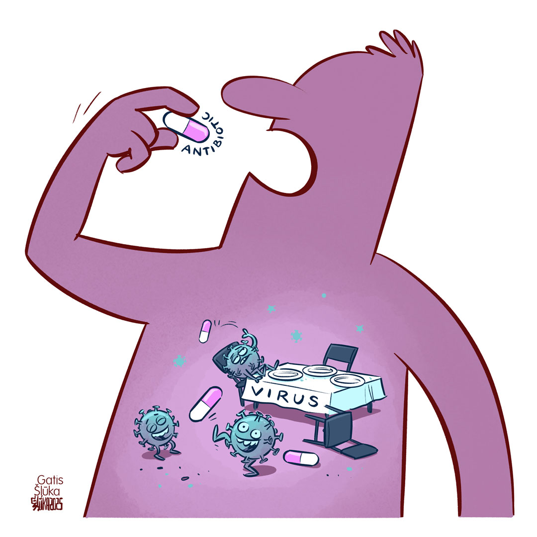 Antibiotics do not work for viral infections such as flu